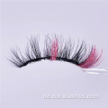 Full Strip Pink Sparkle gefälschte Wimpern mit Glitzer